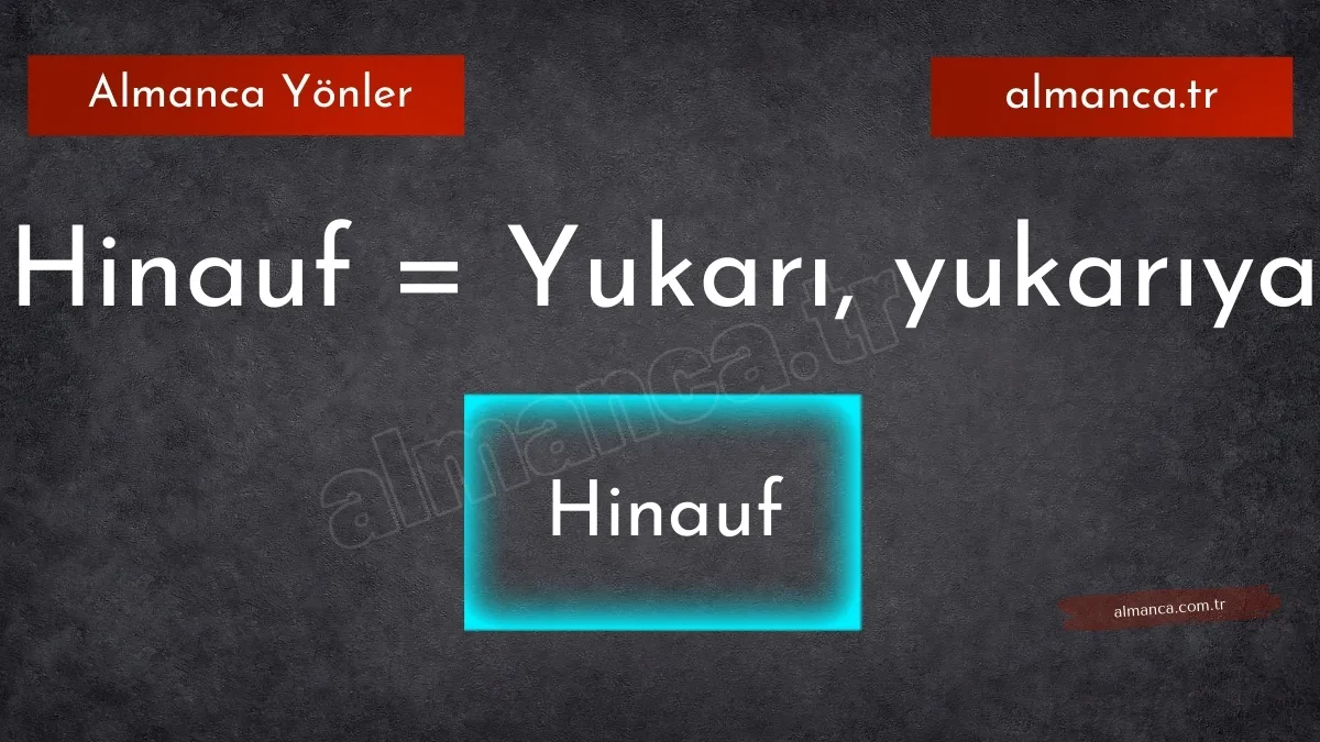 Hinauf - Yukari, yukarıya