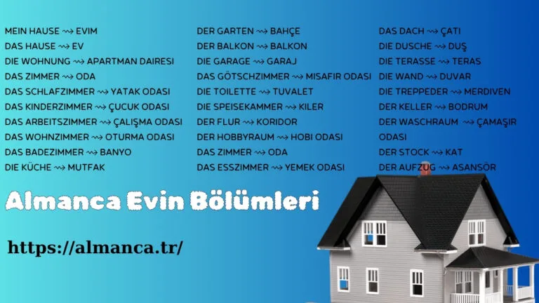 almanca evin bolumleri