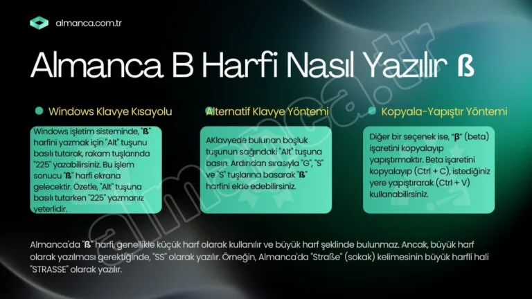 Almanca B Harfi Nasıl Yazılır ß