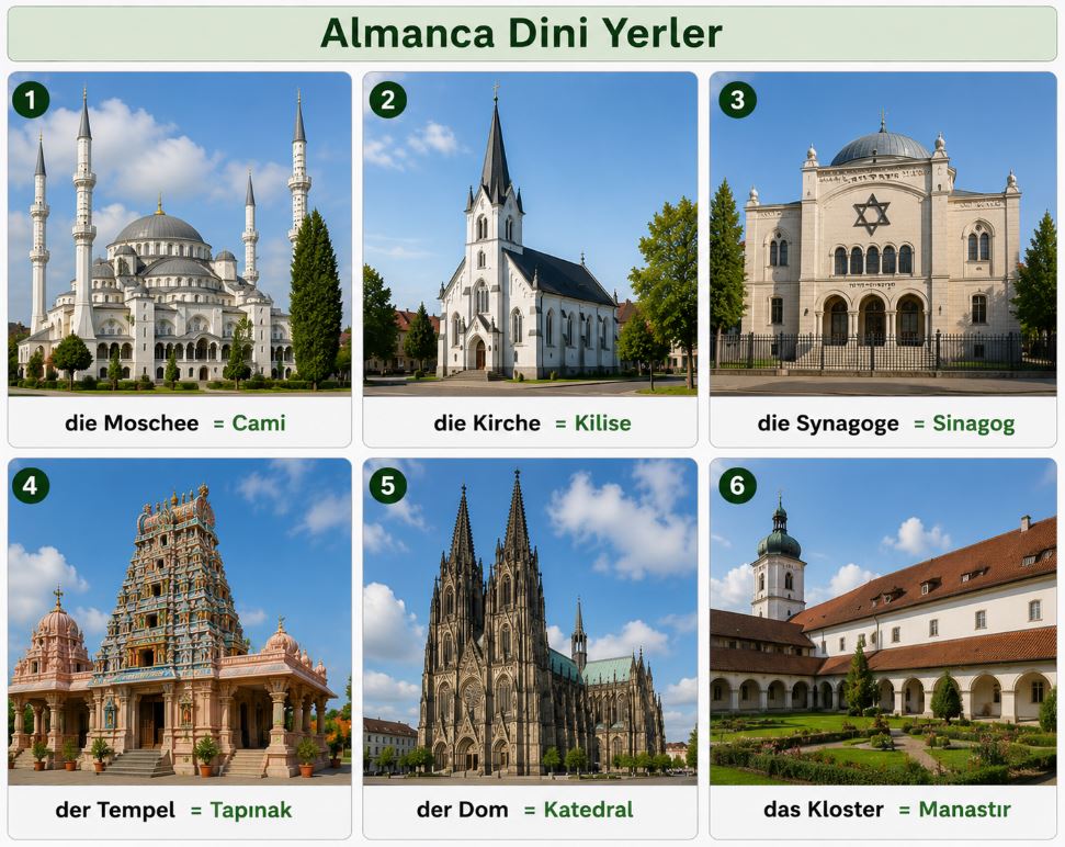 Almanca Dini Yerler ve Mekanlar