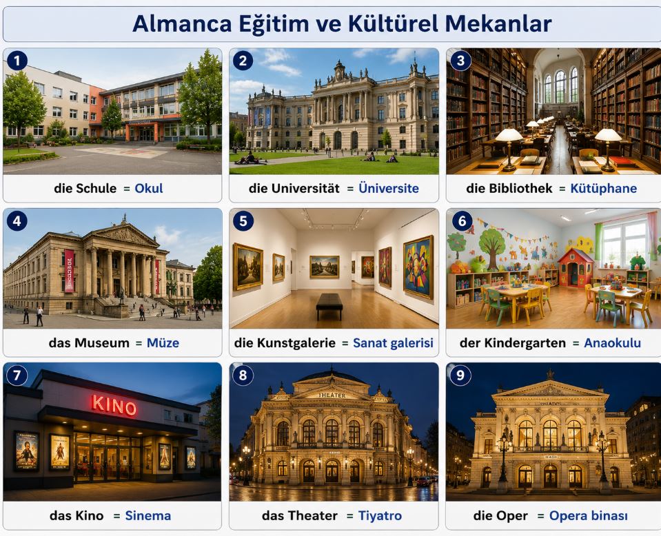Almanca Eğitim ve Kültürel Mekanlar