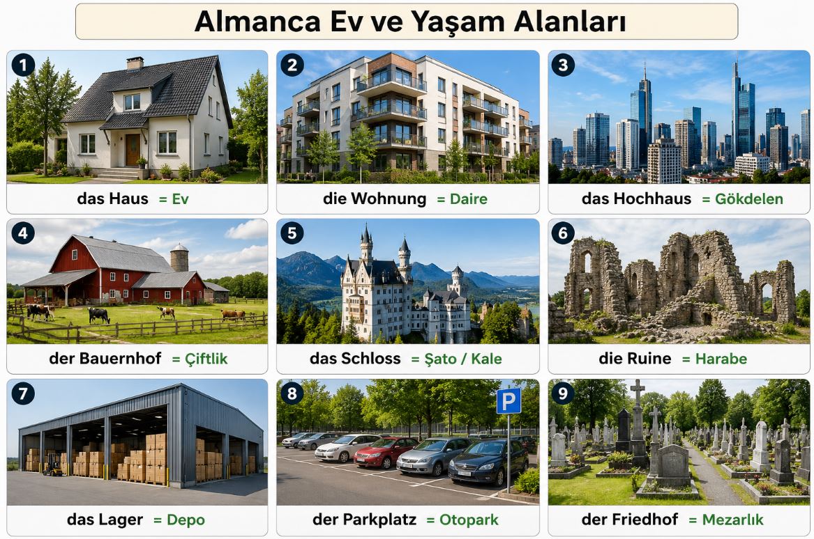 Almanca Ev ve Yaşam Alanları
