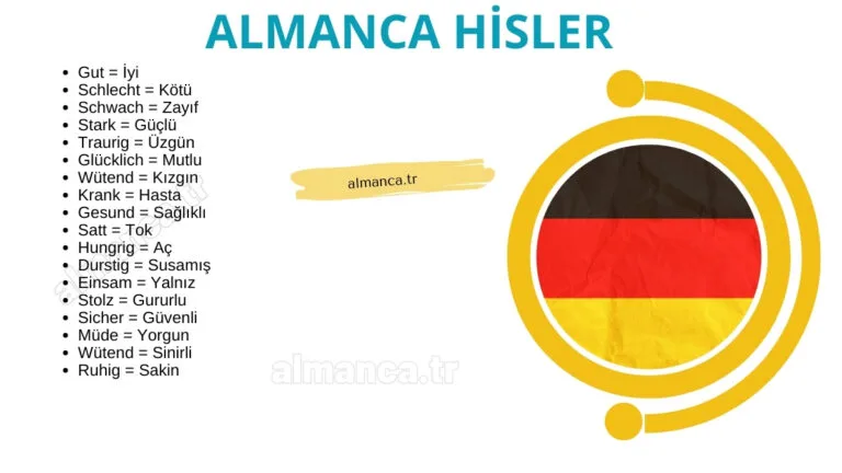 Almanca Hisler ve Türkçe Anlamları