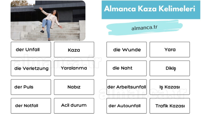 almanca kaza terimleri ve turkce anlamlari