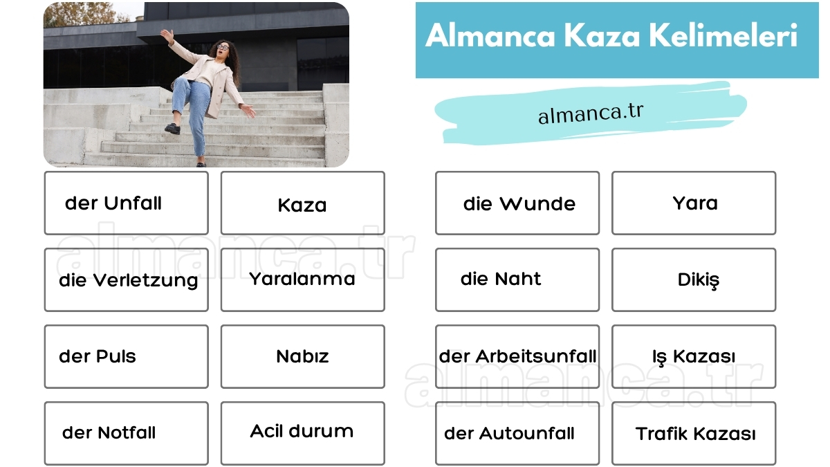 almanca kaza terimleri ve turkce anlamlari