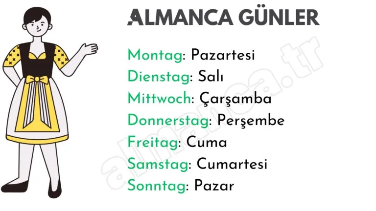 almanca gunler