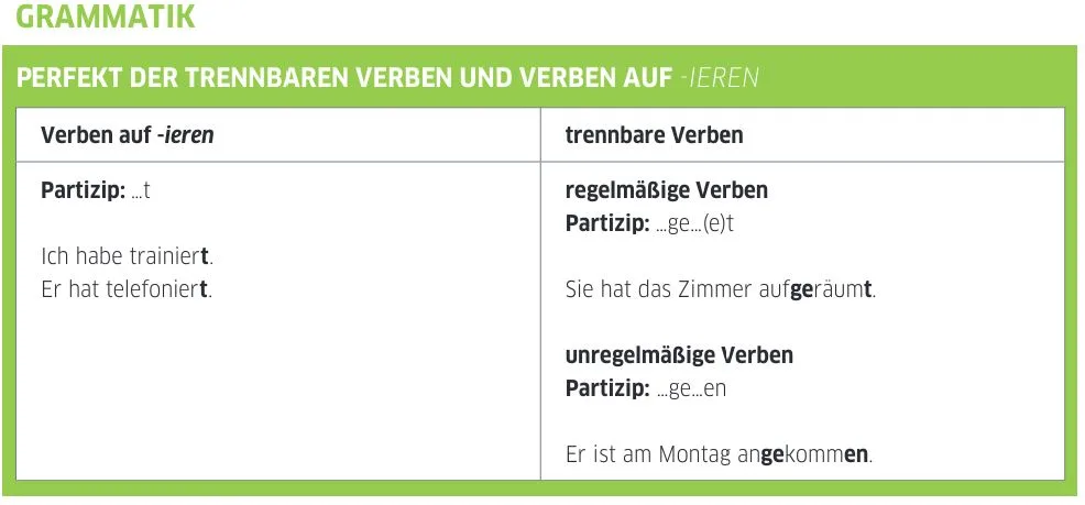 almanca schmerzen termine vergangenheit agrilar randevular gecmis 2