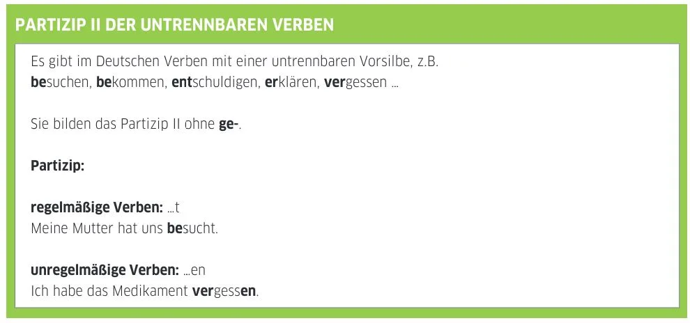almanca schmerzen termine vergangenheit agrilar randevular gecmis 3